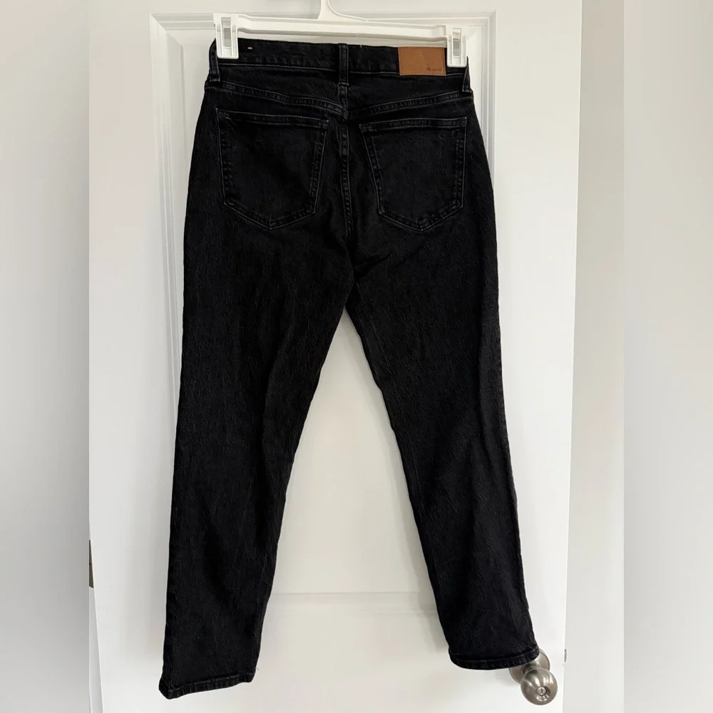 Madewell Women's Black Mid-Rise Straight Leg Jeans